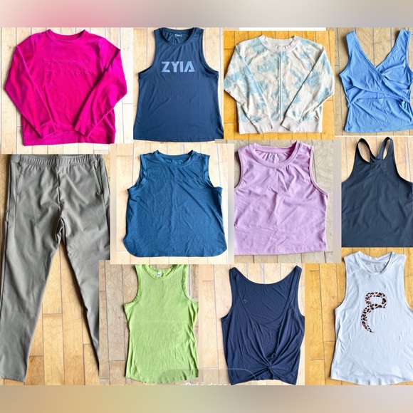 ZYIA Tops - ZYIA MEGA BUNDLE Activewear Performance Top Pants Lot Size Medium